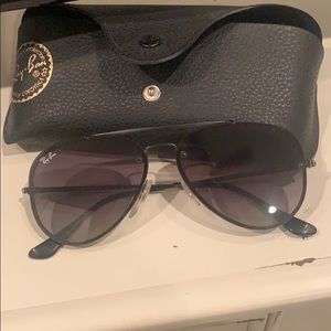Trail blazer black aviators raybans